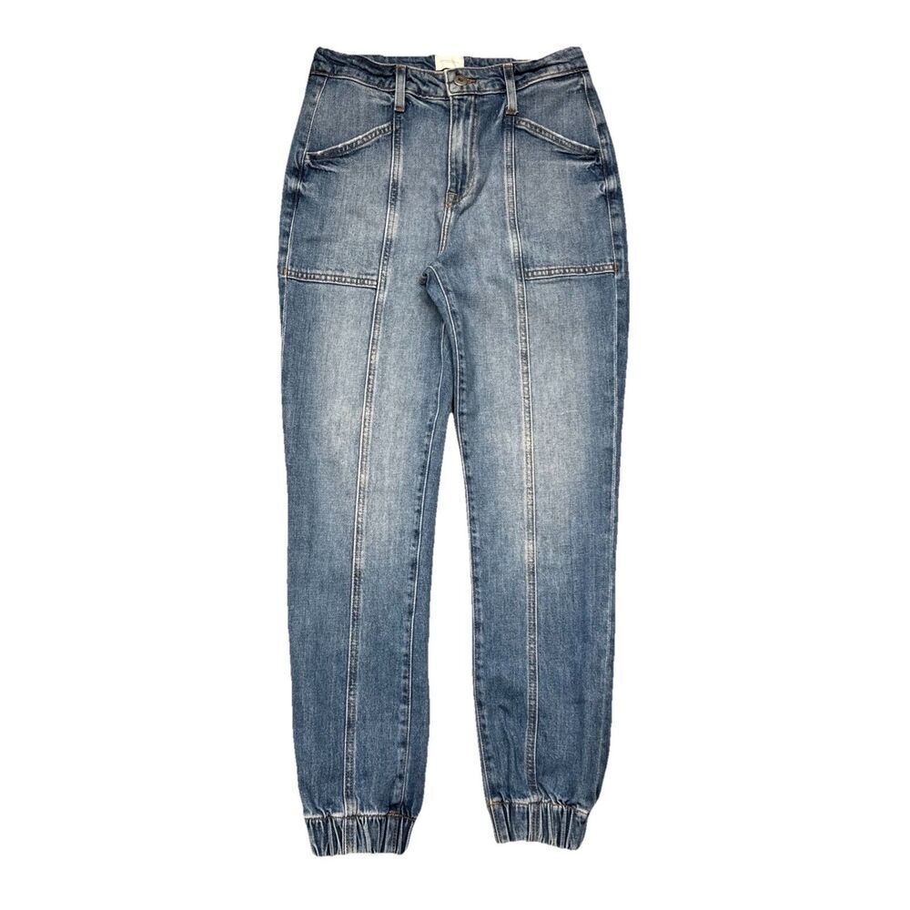Jonathan Simkhai Denim Jogger Jeans 26 (26x26) Blue Elastic Cuff High Rise Women